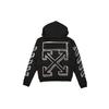 Diagonal Marker Arrows Hoodie Black Men Tops OMBB034E181920241001