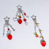 Multi Color Phone Lanyard Strawberry Pendant Wrist Strap Detachable Phone Chains Keyring Portable Accessory for Women