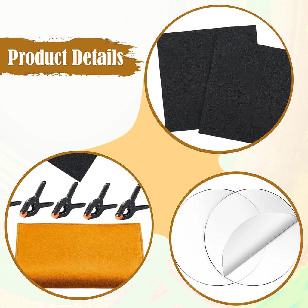 Trading Card Cleaning Kit Repair Tool Accessories 10 Fixing Clips 2 Pad Materials Suede Towels