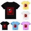 Us Among Impostor Tshirt Children Summer Round Neck Print Casual Short Sleeve