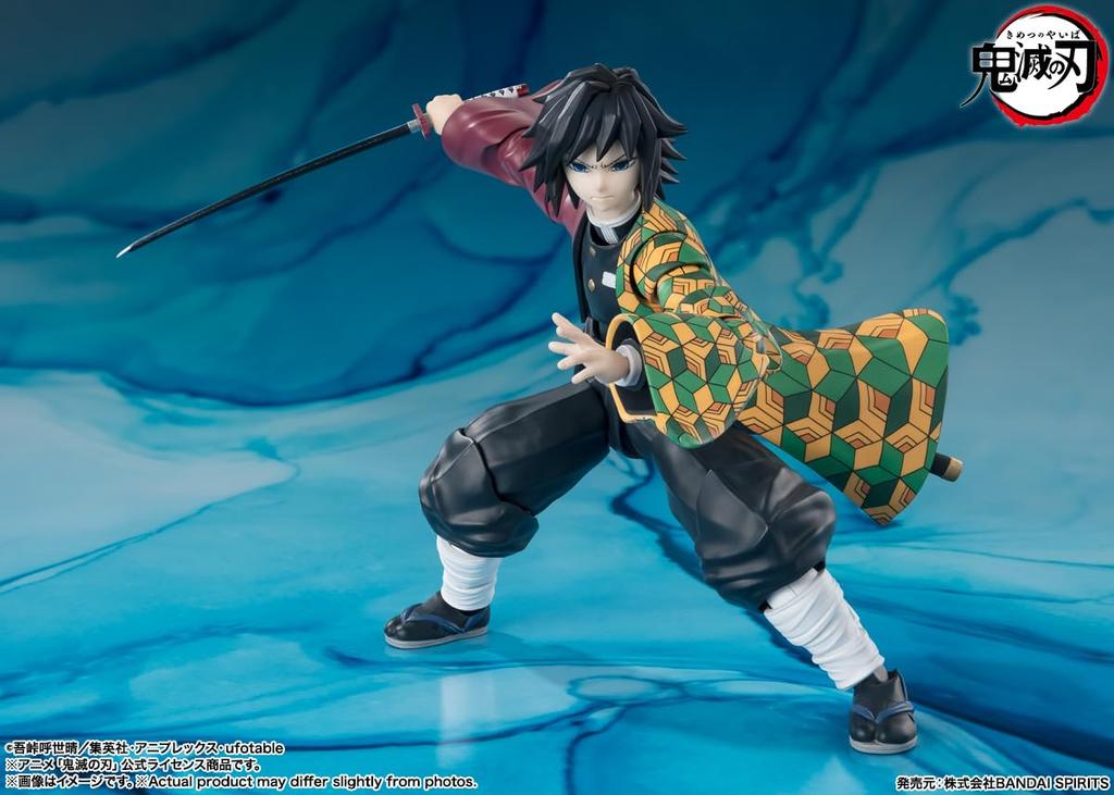 TAMASHII NATIONS Demon Kimetsu no Yaiba Giyu Tomioka 150mm PVC ABS Painted Action Figure S.H.Figuarts Slayer Approx. &