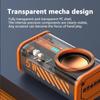Прозрачный механический беспроводной динамик Bluetooth Звук Свет Ритм Сабвуфер TWS Стерео Киберпанк Музыкальный центр Громкая связь