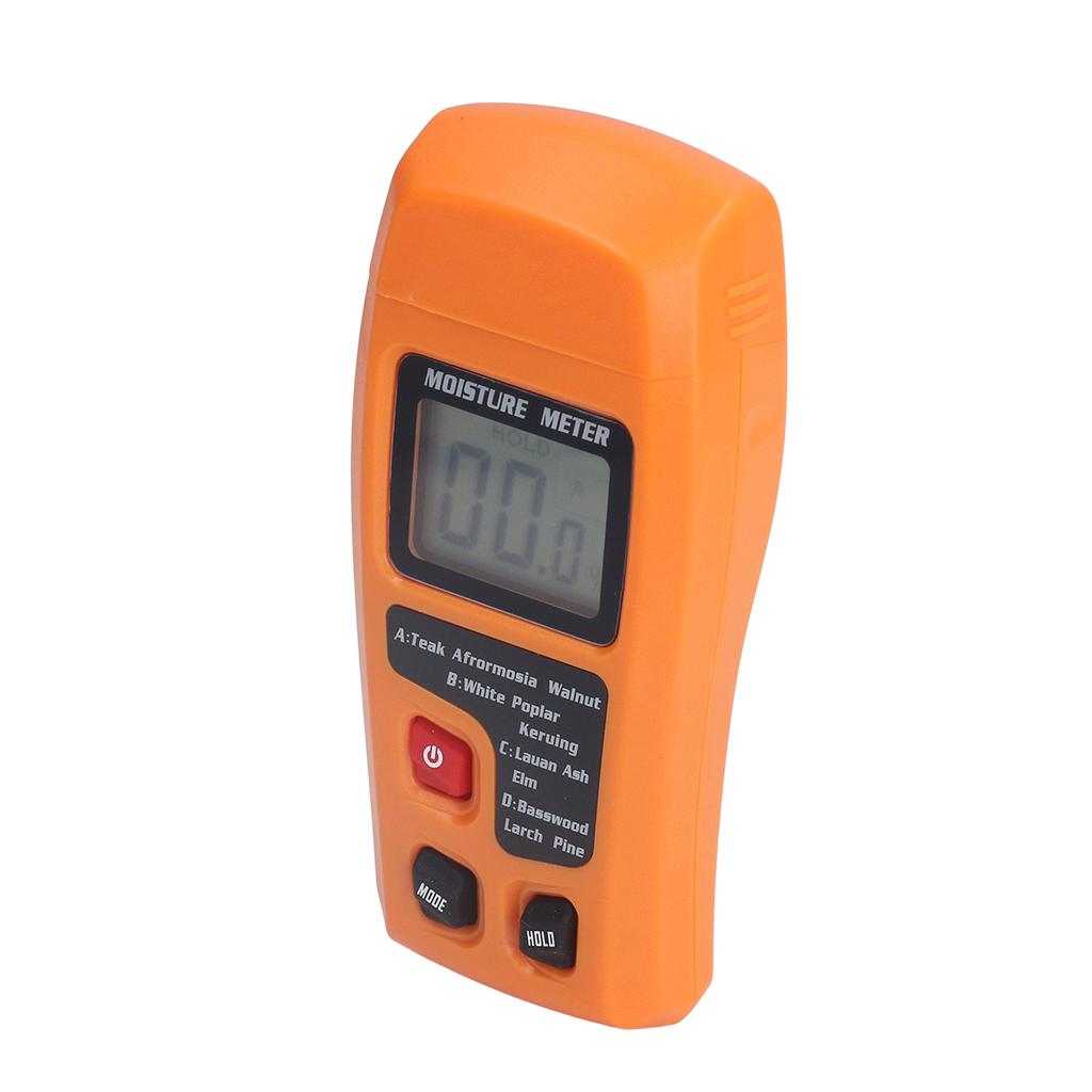 Wood Moisture Meter High Accuracy 4 Modes Orange Moisture Detector for Medicinal Building Materials
