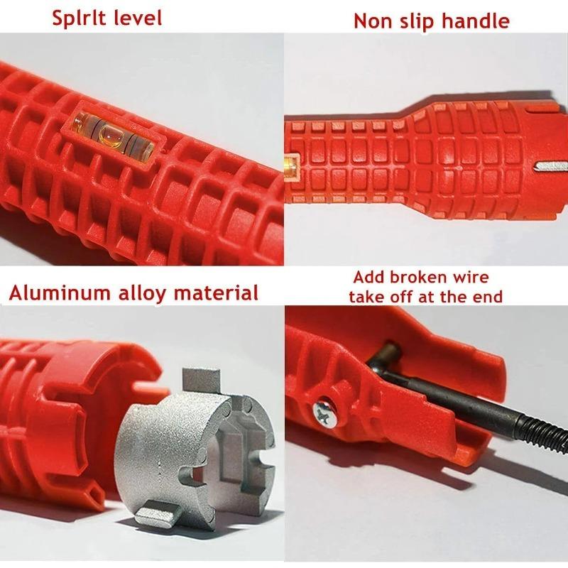 3PCS 5 In 1/8 In 1 Flume Wrench Anti-slip Kitchen Sink Repair Tools Bathroom Faucet Assembly Key Plumbing Installation Wrench