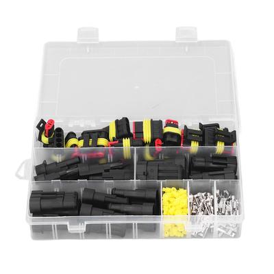 254 шт. Комплект штекеров автомобильных разъемов Водонепроницаемый Водонепроницаемый Ассортимент автомобильных стыковых разъемов с клеммами