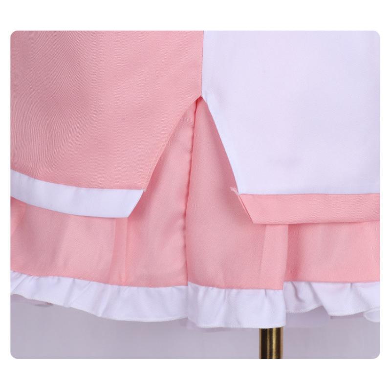 Аниме Danganronpa Monomi Косплей Розовый Длинный Парик Monokuma JKUniform Куртка с Капюшоном Девушка Юбка Комплект Рубашка Хэллоуин Карнавальные Костюмы
