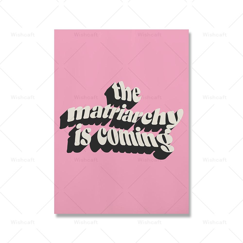 Феминистский художественный принт, типография, красочный постер, яркий декор для спальни, консервативный декор комнаты, настенная живопись на холсте, подарки для нее