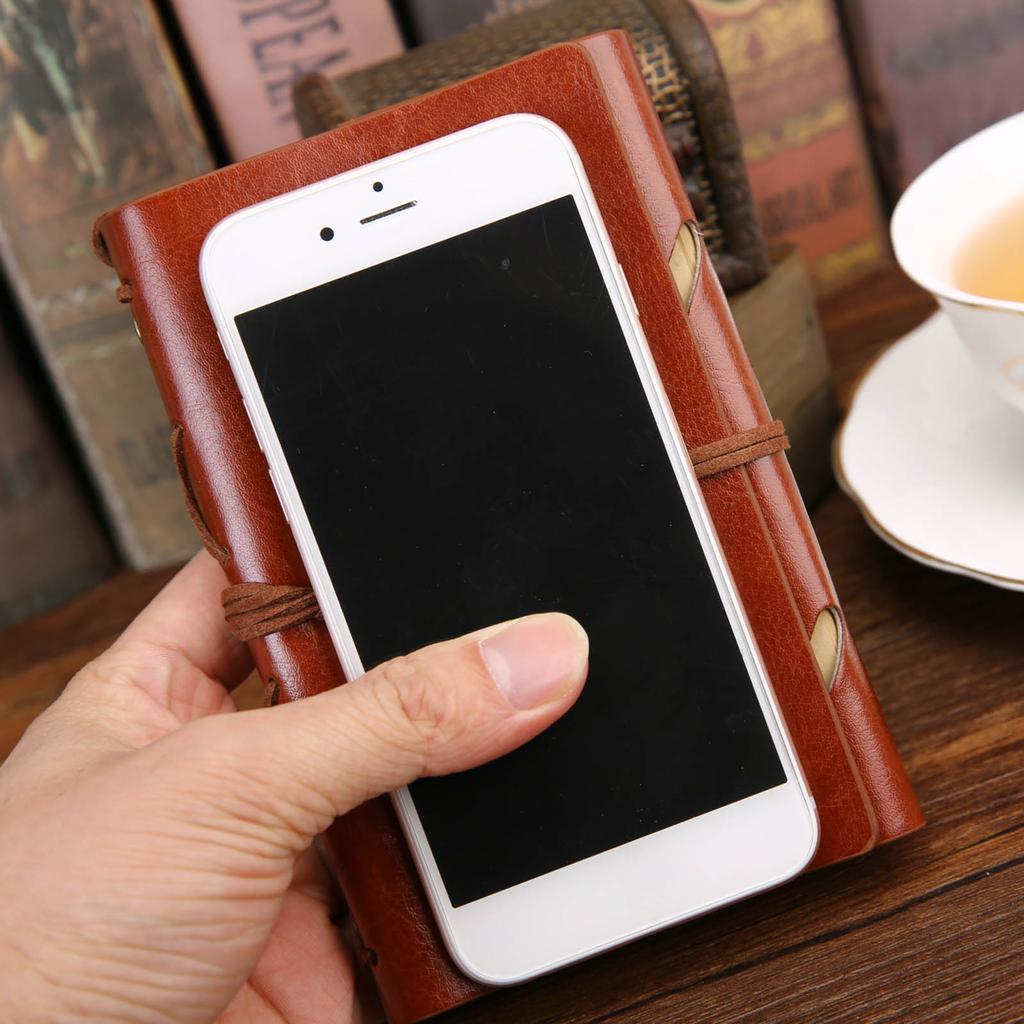 Винтажный блокнот из искусственной кожи, дневник путешествий, дневник с 150 чистыми страницами и подвеской, блокнот с заменяемыми листами