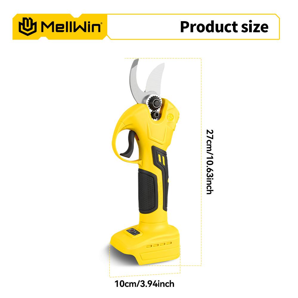 MELLWIN 30 мм Бесщеточные Электрические Секаторы Аккумуляторные Ножницы для Обрезки Ветвей Фруктовых Деревьев Садовые Ножницы Для Аккумулятора Makita 18 В Штифтовое Соединение