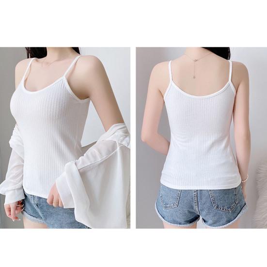 Женский топ-майка на тонких бретельках, летний облегающий топ в рубчик, безрукавка с V-образным вырезом, без рукавов, майка, базовые многослойные рубашки