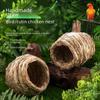 Luding Parrot & Chicken Straw Nest for Egg Laying - Cozy Hanging Nest for Small Birds