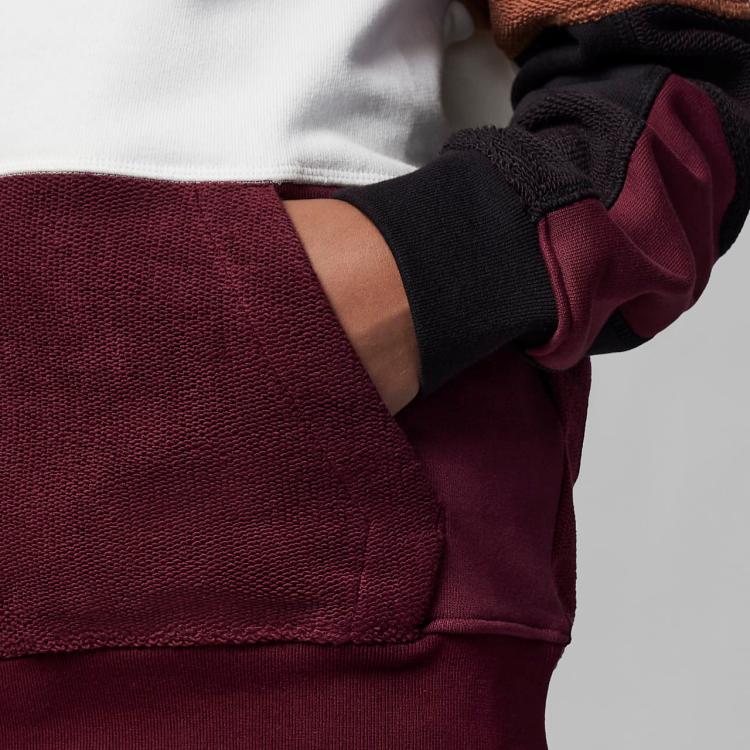 Jordan Толстовка с капюшоном Flight Heritage Color Block с логотипом и принтом Детские толстовки с капюшоном Cherry-Wood-Red FD9365-628