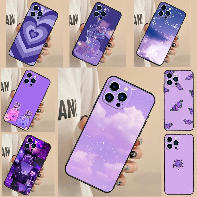 Purple aesthetic Case For Oppo A78 A38 A18 A98 A58 A60 A80 A40 A96 A76 A16 A94 A74 A54 A15 A17 A57 A77 A5 Pro