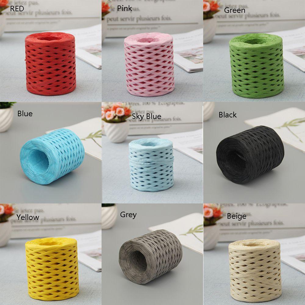 200м вязальная рафия, экологичная пряжа для туалетной бумаги, упаковочная лента, веревка, вязание крючком, лето, шляпа