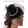 Feather Fascinator Women Fascinator Headband Tea Party Fascinator Derby Hat Cocktail Flower Fascinator Veil Mesh