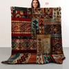 Ethiopian Plates Sefed Flannel Throw Blanket African Art Traditional Blankets for Bedding Bedroom Ultra-Soft Plush Thin Quilt