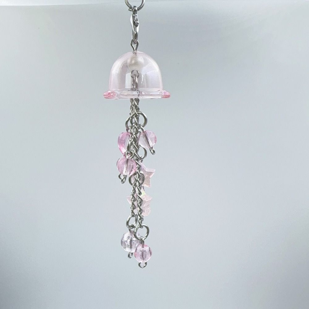 Jellyfish with Star Cottage Core with Star Key Chain New Beaded Phone Charm Phone Charm Key Chain