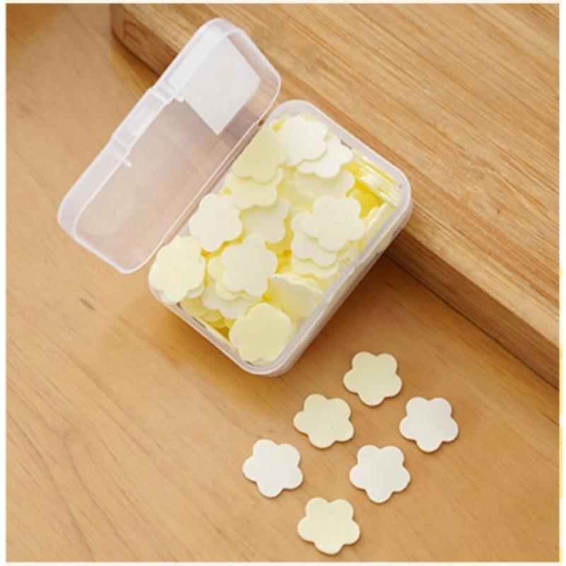 Petal Soap Paper Travel Portable Disposable Hand Soap Tablet Children Hand Washing Soap Paper Outdoor Flower-shaped Washing Soap