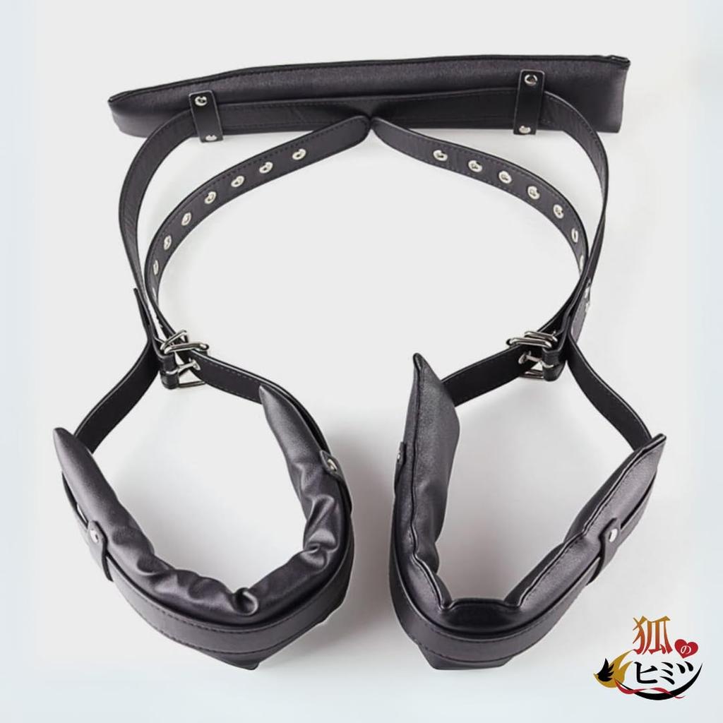SM Leg Slave Adult Extreme Popular Bondage for Affordable SM Adjustable Extreme Dominatrix Men and Women [Fox Secret] M-Shaped Leg-Spread Belt, Toy,