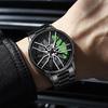 Men's Sports Watch Featuring Cool Sharingan Car Wheel Design
