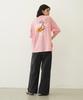 Milkfed Casual PRETZEL WIDE TEE In Pink Women's S/S