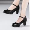 7 см 9 см 12 см натуральная кожа повседневные туфли на высоком каблуке сексуальные руслана коршунова толстые каблуки туфли-лодочки на платформе Мэри Джейн черные белые