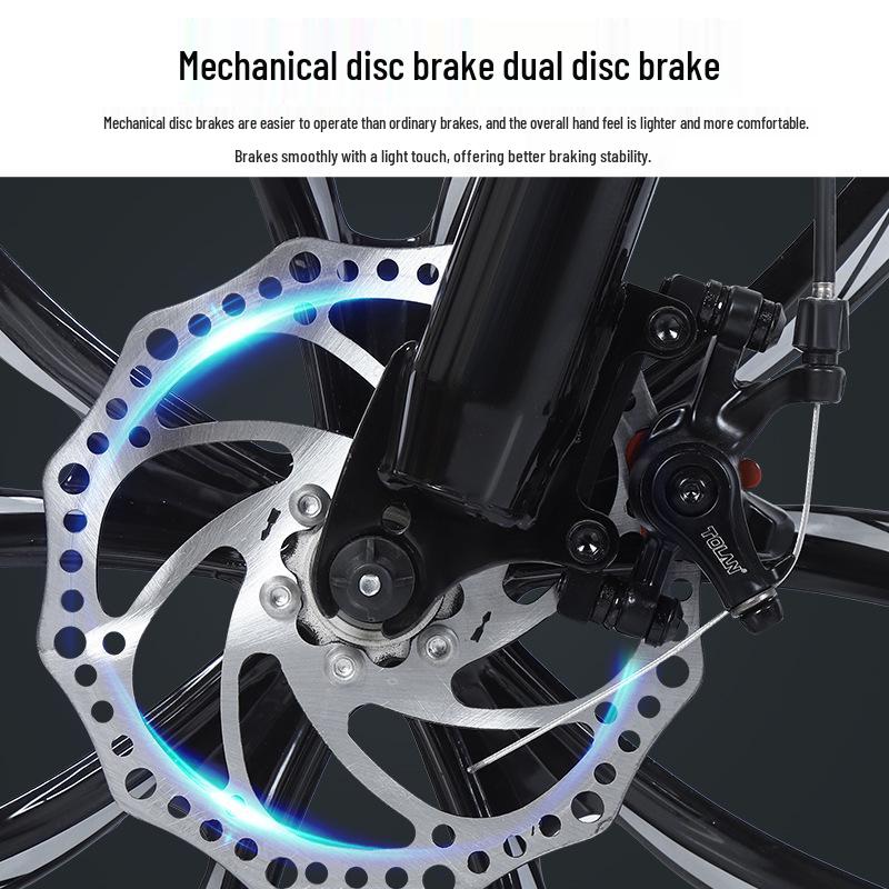 26-Inch Adult Mountain Bike with Double Disc Brakes and Variable Speed for Off-Road Riding