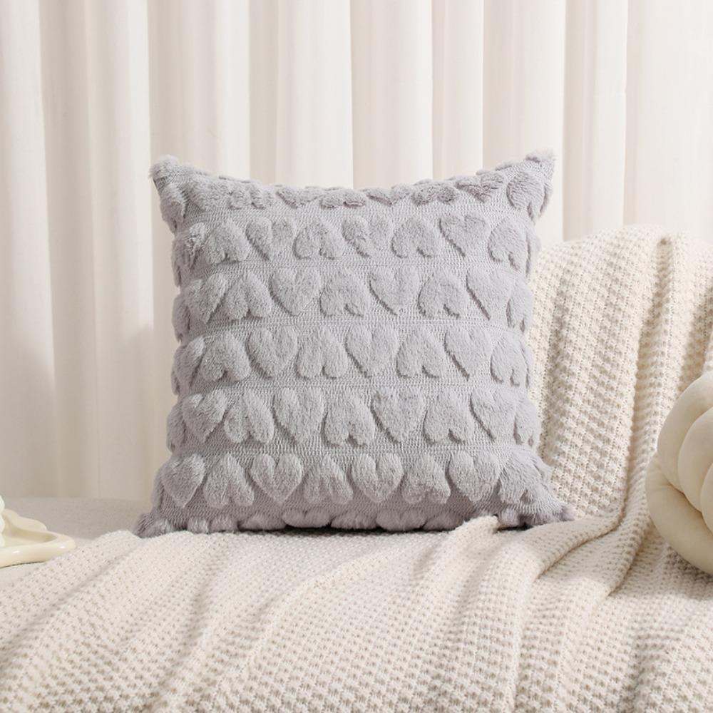 Fluffy Plush Pillow Covers Super Soft Decorative Pillowcase Cushion Cover for Valentines Day