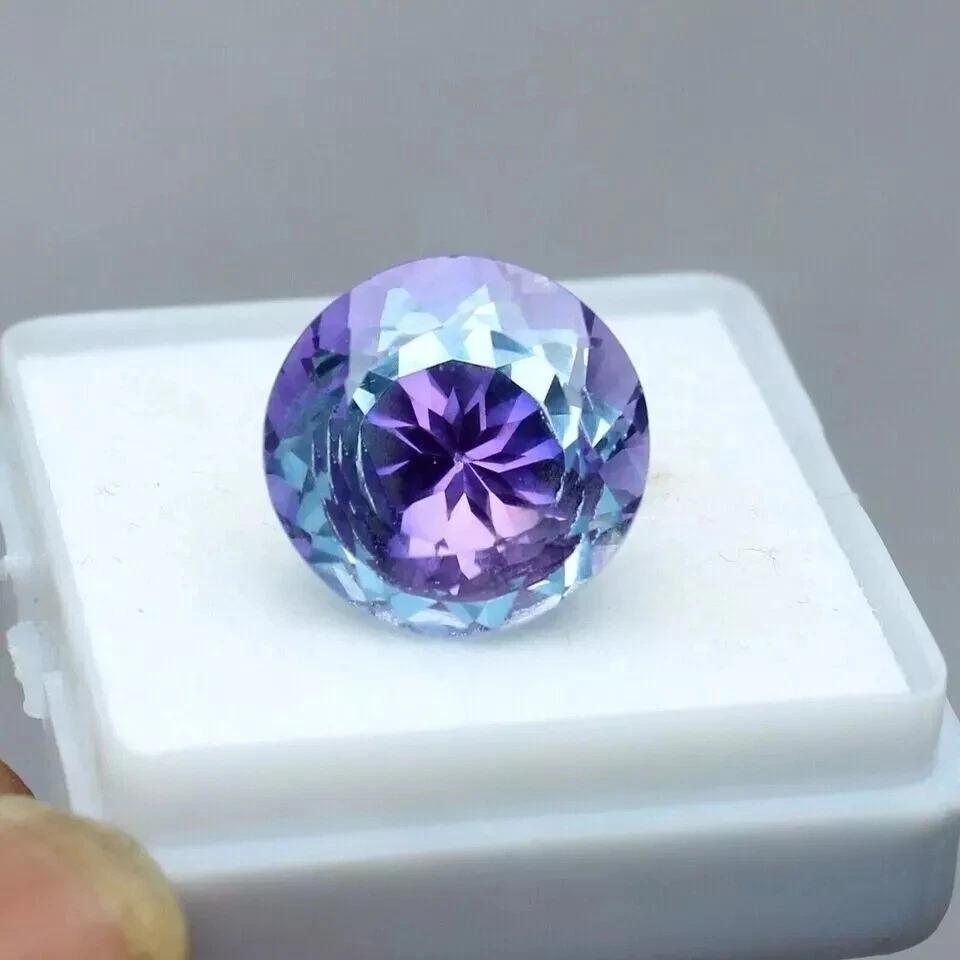 Natural Pitambari Sapphire Bi-Color Round Cut 8-10 Ct Beautiful Gemstone