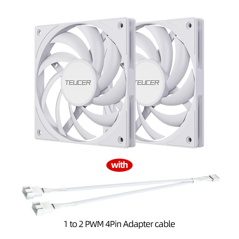 Teucer UT-12015 Ultrathin 15mm Thinckness 12cm Chassis Fan 12V/4Pin PWM FBD Bearing PC Case Cooling Ventilator 1-10pcs with Hub