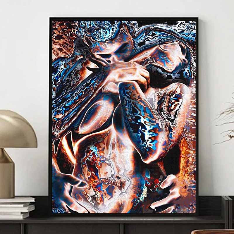 Новое поступление 5D DIY Полная круглая алмазная живопись "Искусство пары" Вышивка крестом Домашний декор Подарок