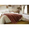 "Gabin" Honeycomb Fringed Blanket, All Sizes - Gabin Terracotta - 180 X 220 Cm