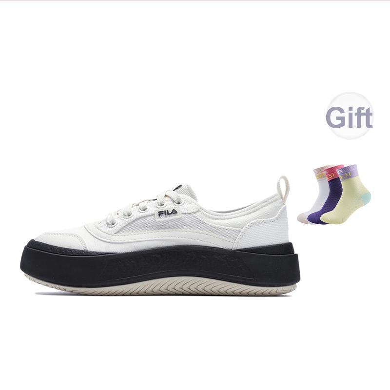 Fila Jellyfish Casual Shoes Comfortable Lightweight Simple Low-Top Canvas Women Sneaker Tofu-White F12W421305FTA