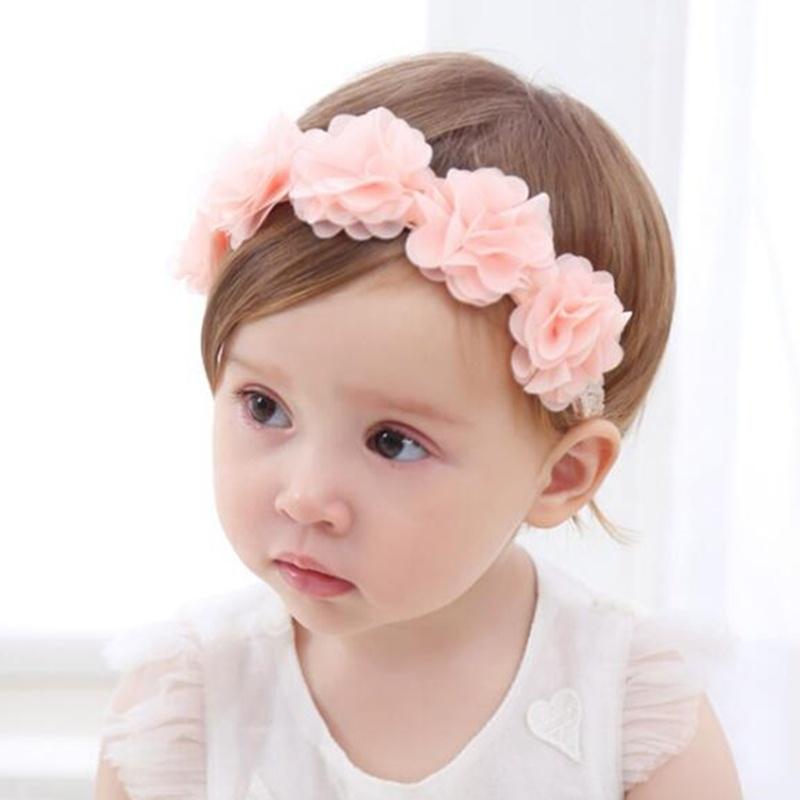New Baby Flower Headband Ribbon Hair Bands Handmade DIY Headwear Hair Accessories