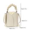 Black Handbag Women Fashion Wrist Bag Designer Mini Bucket Crossbody Bag Female Drawstring Handbag Pu Leather Lady Bag