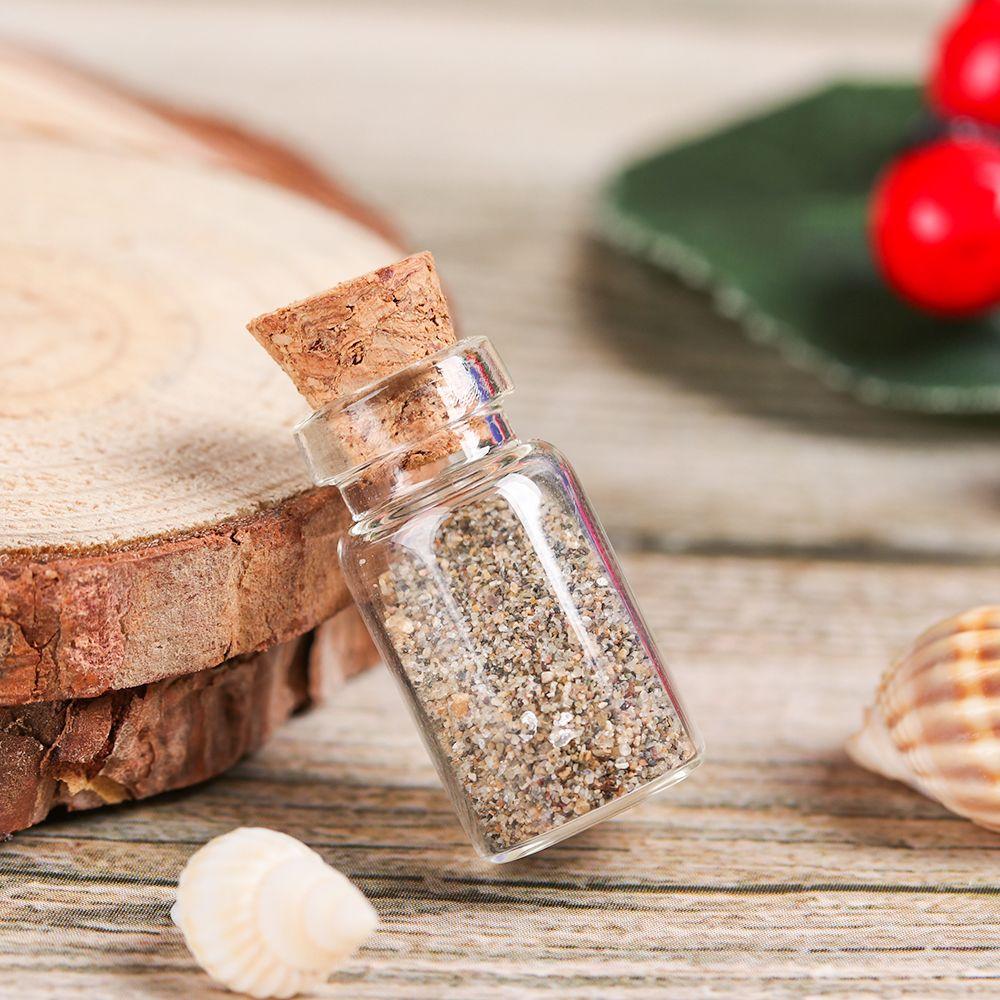 5/10pcs Small Drift Bottle Glass Jars Decoration DIY Containers Mini Message Vials Ornament Cork Stopper Rainbow Wishing Bottle