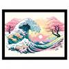 Плакат с волнами в рамке