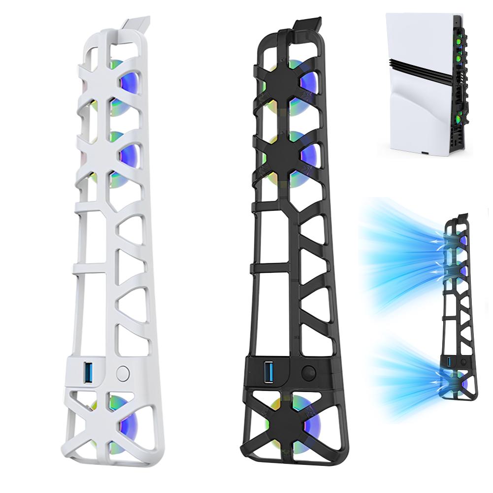 Для PS5 Pro игровые аксессуары вентилятор охлаждения внешний вентилятор кулер с RGB подсветкой вертикальный совместимый радиатор для Playstation 5 Pro