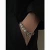 Geometric Reflective Bead Bracelet With Tassels For Unisex Fashion Accessory