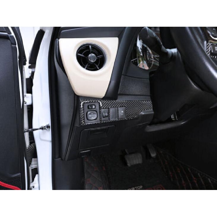 Driver's Side Dash Control Strip Real Carbon Fiber For Toyota Corolla 2014-