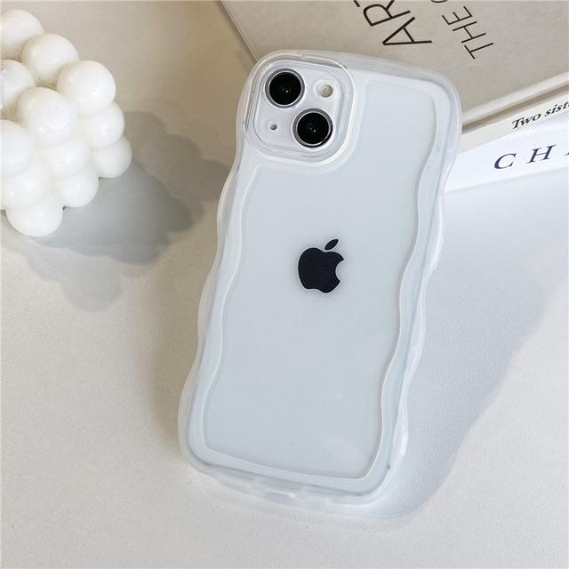 Прозрачный милый волнистый чехол для Iphone 11 13 12 Pro Max Xs Xr X 7 8 Plus противоударный прозрачный мягкий силиконовый чехол