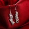 Jewelry 925 Sterling Silver Earring Fashion Woman Creative Grape Beads Drop Earrings Gifts