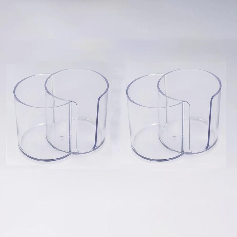 2 в 1 Прозрачные ватные диски, тампоны, диспенсер для макияжа, держатель, органайзер, контейнер, многофункциональный органайзер для косметики