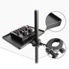 Universal Mobile Sound Card Floor Stand with Microphone Mount and Storage Tray