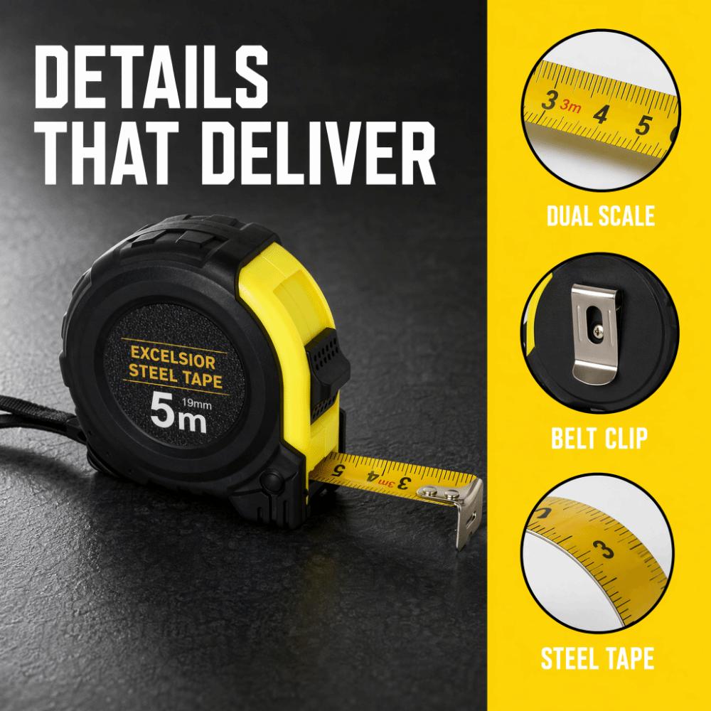 2pcs Thickened Carbon Steel Retractable Tape Measure Easy to Read Measuring Tape Home Craft