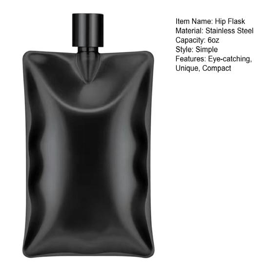 6 унций Фляжка для мужчин и женщин из нержавеющей стали Фляжка для виски для крепких напитков Герметичная Тонкая фляжка для свадебной вечеринки Шафера Подружки невесты
