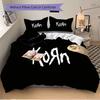 3Pcs Korn Music Poster Bedding Set Quilt Cover Pillowcase Home Christmas Xmas Halloween Gift 1 Duvet Cover 2 Pillowcase M928755