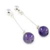 [H2494] - Silver 'Mineralia' Amethyst Earrings