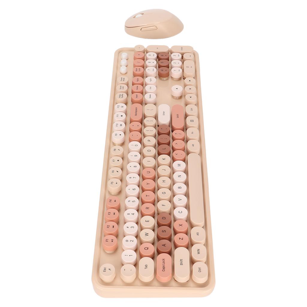 Беспроводная клавиатура и мышь 104 клавиши эргономичная симпатичная настольная игровая клавиатура и мышь комплект для девочек для дома