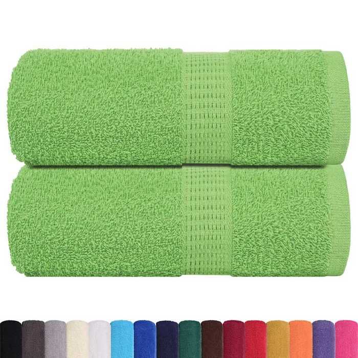 VidaXL Guest Towels 2pcs Apple Green 30x50cm 360 G/m² 100% Cotton 137019